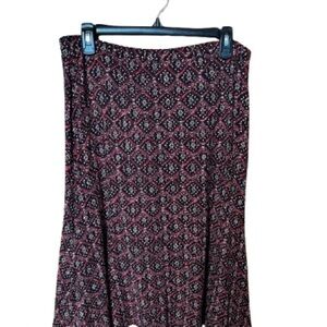 Talbots Black and Red A-Line Skirt